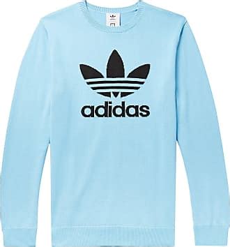 adidas weiß babyblau rundhalspullover|Men'S Pullover .